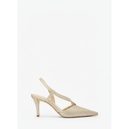 Michael Kors Gold Glitter Pointed Slingback Heel (40S5JDMP1M-PALE-GOLD) Women