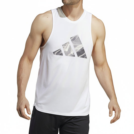 Adidas Tank Top D4M HIIT GFX TK (IB7927-WHITE_BLACK) Men