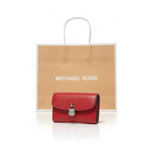 Michael Kors Lyra Compact Leather Wallet Red, Women