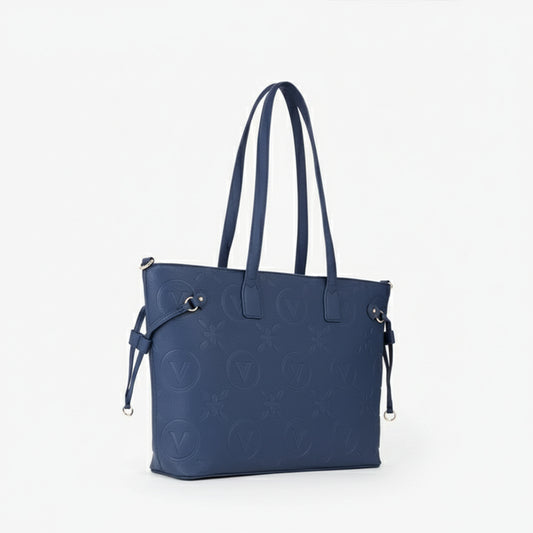 Mario Valentino Navy Blue Tote Bag (VBS8ZG01-002) Women