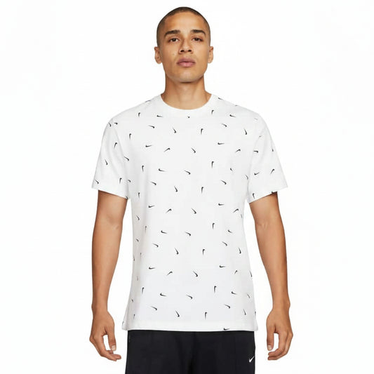 Nike Mini Swoosh Print T-Shirt White, Men