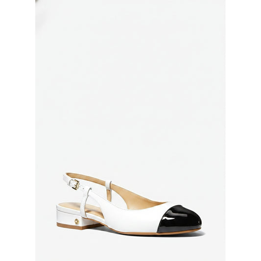 Michael Kors Slingback Ballet Flats White Black, Women