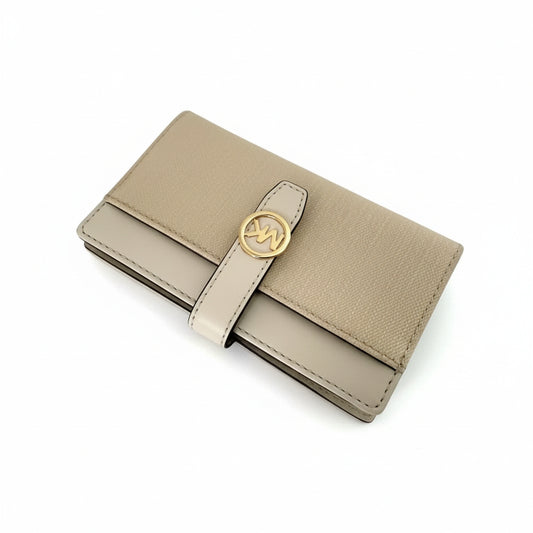 Michael Kors Beige Leather Wallet Cream (35T5GGRF8C-LT CREAM) Women