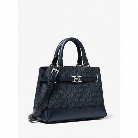 Michael Kors Reed Signature Satchel Admiral Blue, Women