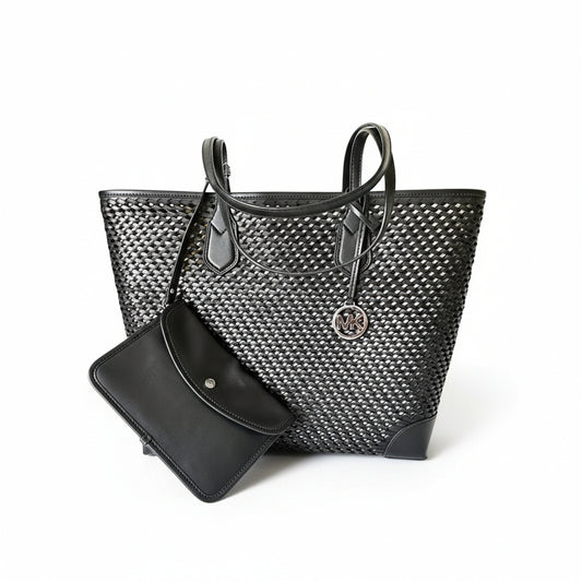 Michael Kors Perforated Leather Tote Bag Black (35T5SV0T3Y-BLACK) Women