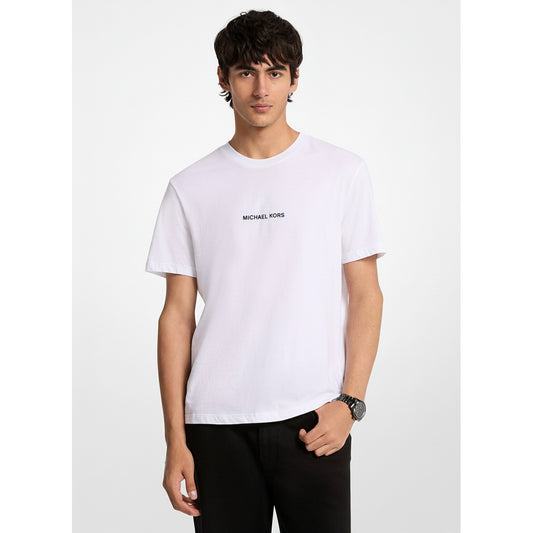 Michael Kors Logo White T-Shirt (OF552QZFV4-CHERR) Men