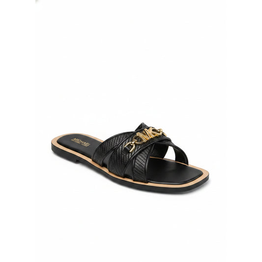 Michael Kors Chain Detail Slide Sandals Black, Women