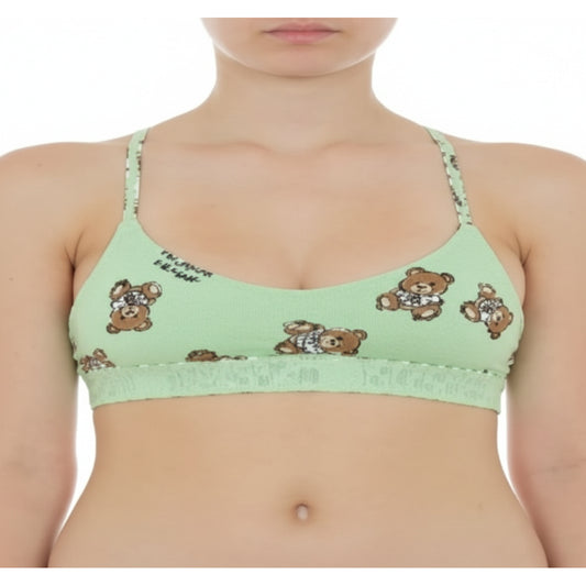 Moschino Teddy Bear Print Bralette Green (A08064417-1449) Women