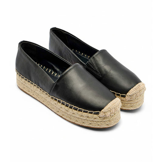 Michael Kors Black Leather Espadrille Flats (40S5LYFP1L-SAFARI-GREEN) Women