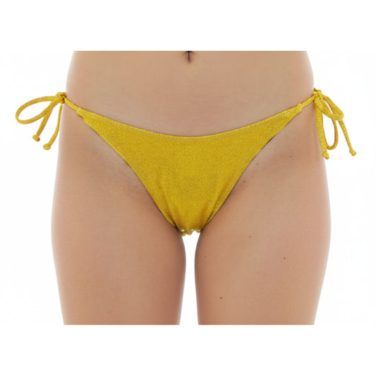 Moschino Gold Glitter Tie-Side Bikini Bottom (A59189425-0021) Women