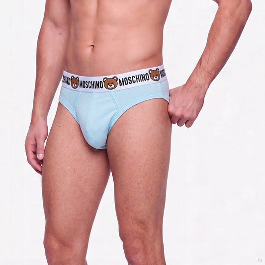 Moschino Teddy Bear Logo Briefs 2-Pack (A13844402), Men