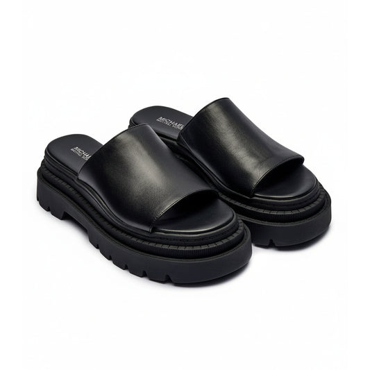 Michael Kors Platform Slide Sandals Black (40R5KEFS1L-BLACK) Women