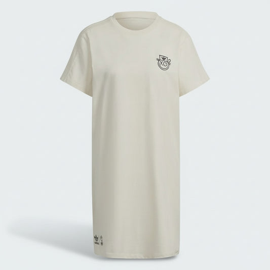 Adidas Cream T-Shirt Dress White (HK5222-WHITE) Women