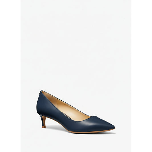Michael Kors Navy Pointed Toe Kitten Heel Pump, Women