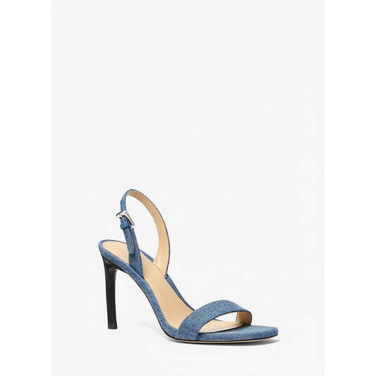 Michael Kors Denim Slingback Heeled Sandals Blue (40S5KAHS1D-UNION-WASH) Women