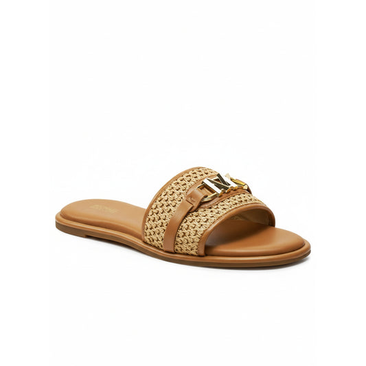 Michael Kors Woven Slide Sandals Tan (40S4EBFS1D-PALE-PEANUT) Women