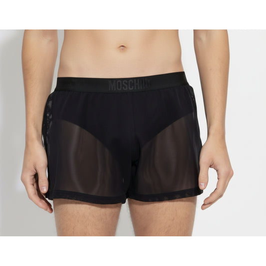 Moschino Sheer Black Boxer Shorts (A42429410-0555) Men