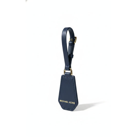 Michael Kors Navy Blue Leather Luggage Tag Keychain, Women