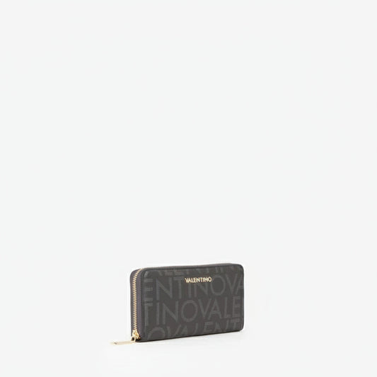 Mario Valentino Text Print Wallet Black (VPS9IS155-001) Women