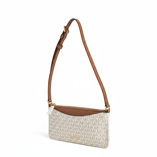 Michael Kors Signature Print Crossbody Bag Vanilla, Women