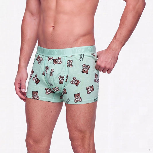 Moschino Teddy Bear Print Boxer Multi Green (A13134417-1449), Men