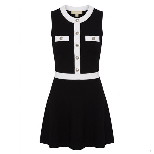 CNTRST TRIM DOME SNAP DRS, Women