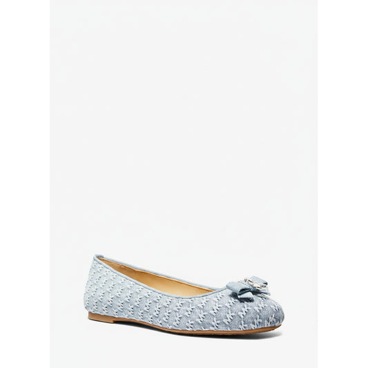 Michael Kors Studded Denim Ballet Flats Light Blue (49T4HNFP2D-DENIM) Women