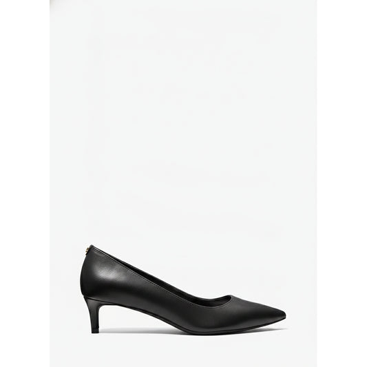 Michael Kors Alina Black Leather Kitten Heel Pumps, Women