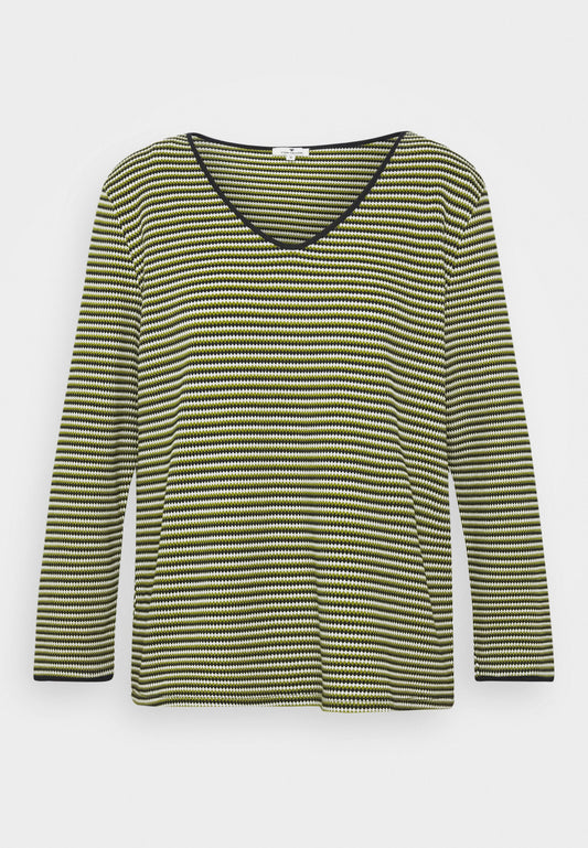 TOM TAILOR T shirt structure stripe Dark Blue (TO221D13Q-M11) Women
