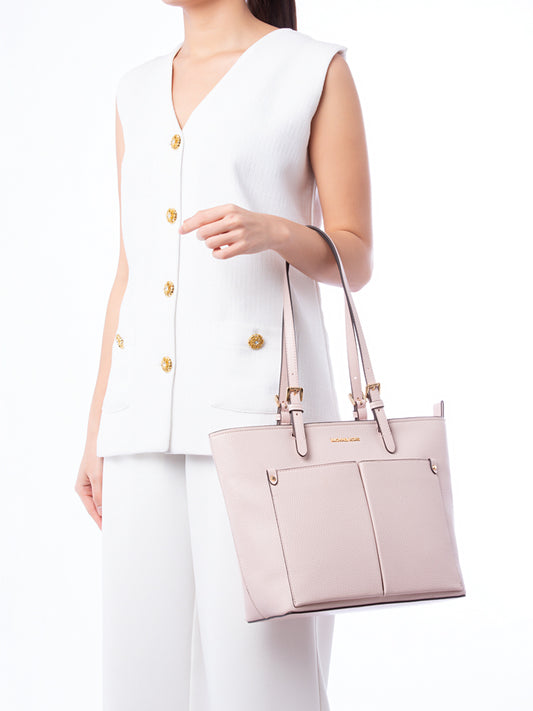 Michael Kors MD DBL POCKET TOTE POWDER BLUSH Tote Bag Women