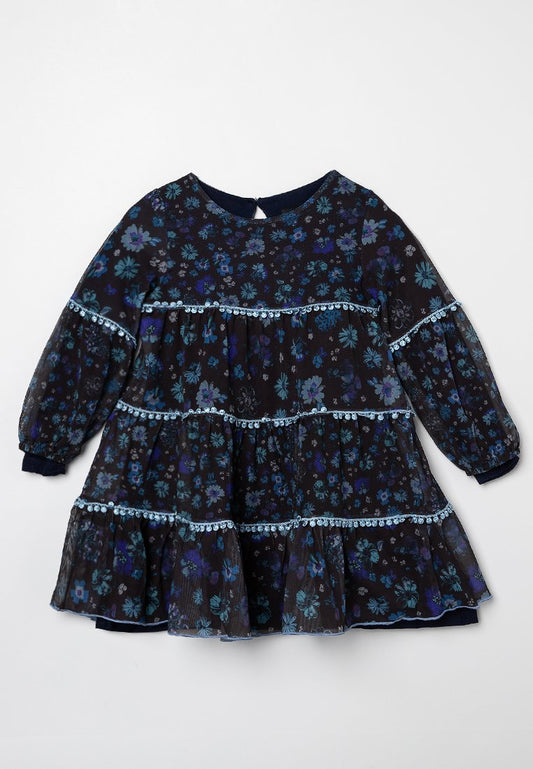 Desigual GIRL KNIT DRESS LONG SLEEVE dark blue (ZZO2NG307-K00) Kids