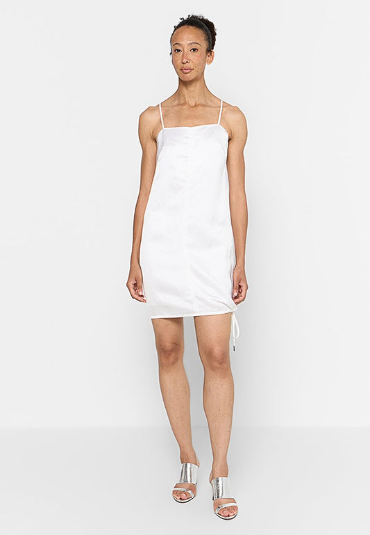Calvin Klein VISCOSE LINEN MINI S, YAF White (ZZO2U1JBL-A00) Women