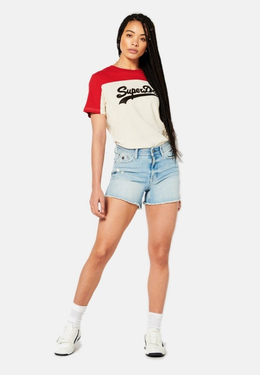 Vintage Mid Rise Slim Shorts Women