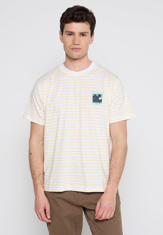 Striped t-shirt with chest print SS Men