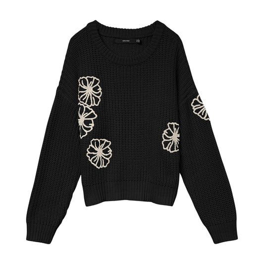 Vero Moda Laura LS Sweater (10331444-BLACK) Women