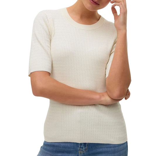 Vero Moda Silje 2/4 Cable Sweater (10331857-BIRCH) Women