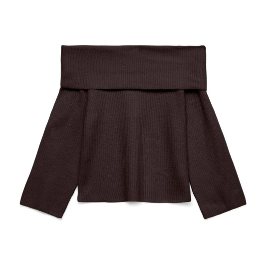 Vero Moda Aries Offshoulder Sweater (10331910-CHOCOLATETO) Women
