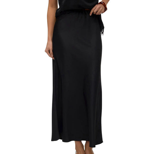 Vero Moda Merle Midi Skirt (10334592-BLACK) Women