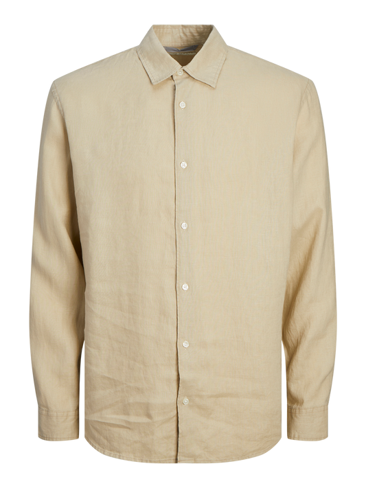 Jack & Jones Premium JPRCCLAWRENCE LINEN SHIRT L/S SN Beetle (12251844-Beetle) Men