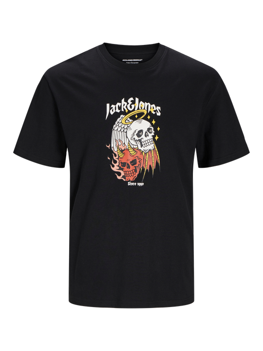 Jack & Jones Originals JORSEVEN SKULL TEE SS CREW NECK SN Buttercream (12262491-Buttercream) Men
