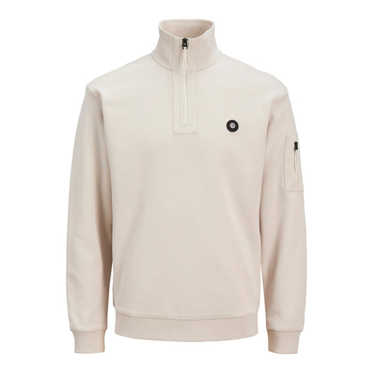 Jack & Jones Donald Half Zip Sweater (12271425-MOONBEAM) Men