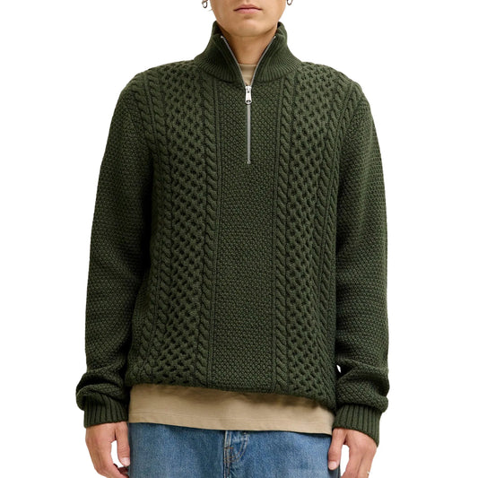 Jack & Jones Paul Knit Half Zip Sweater (12279336-DUFFELBAG) Men