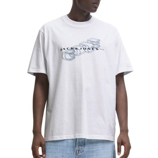 Jack & Jones Fusion Big Branding Shirt (12282698-BRIGHTWHITE) Men