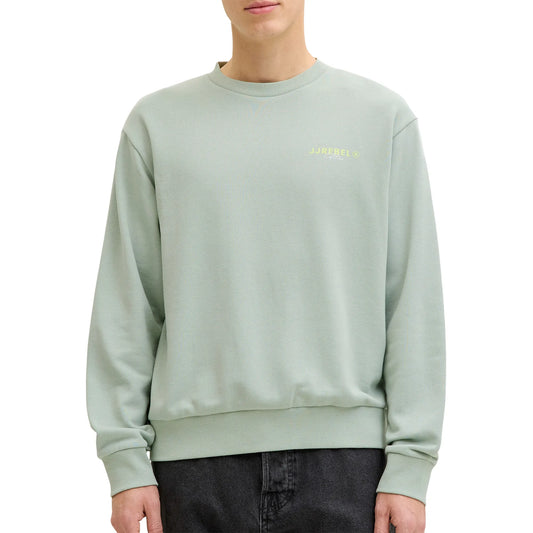 JJ Rebel Hayden Crew Neck Sweater (12290585-AQUAGRAY) Men