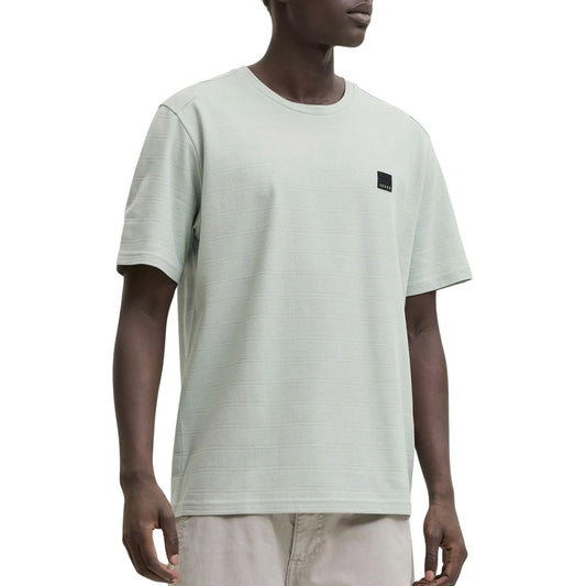 Jack & Jones Puffer Crew Neck SS Structured Shirt (12301696-AQUASTRUCTU) Men