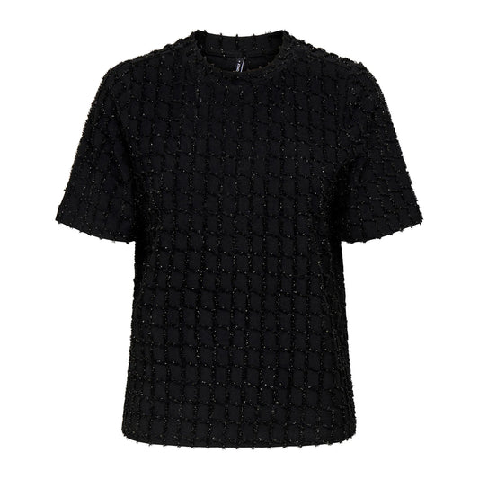 Only Lines Life 2/4 Glitter Top (15358982-BLACK) Women