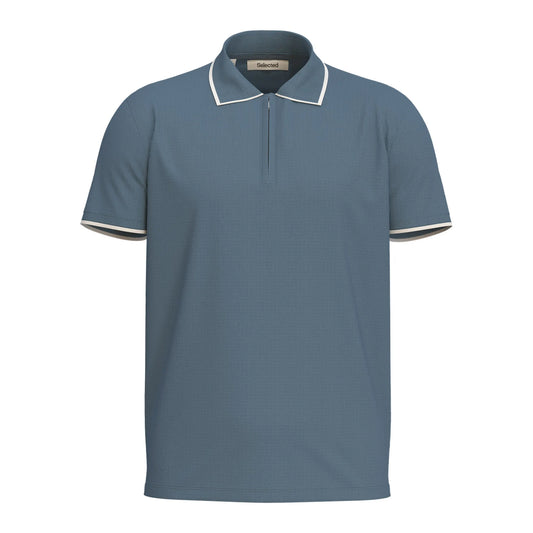 Selected Fave Sport Zip Polo shirt (16096223-BLUEMIRAGE) Men