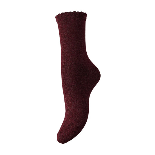 Pieces Ebby Glitter Long Socks (17078534-TAWNYPORT) Women
