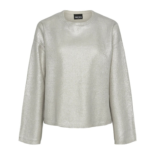 Pieces Roi Foil Sweater (17154627-DOVE) Women