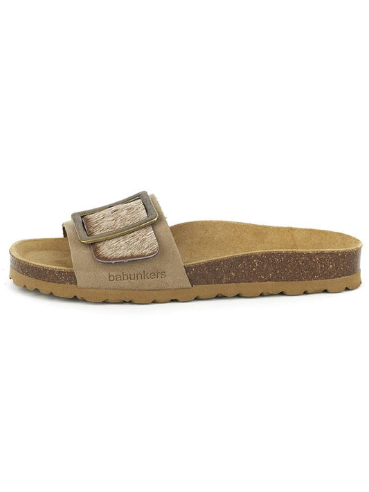 BABUNKERS Family Leather Mules Light Brown Women